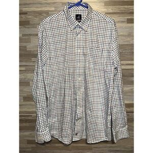 Johnnie-O Shirt Mens Large Multicolor Plaid Long Sleeve Button Down Cotton #396